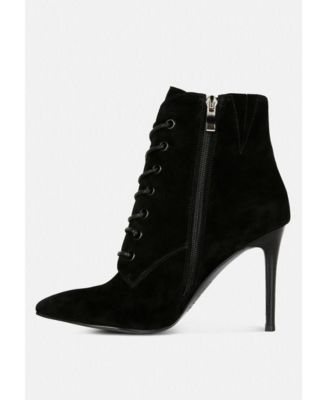SULFUR Womens Suede Leather Stiletto Ankle Boot