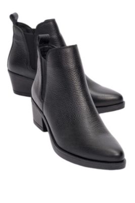 Dovena Leather Block Heel Ankle Boot (Women