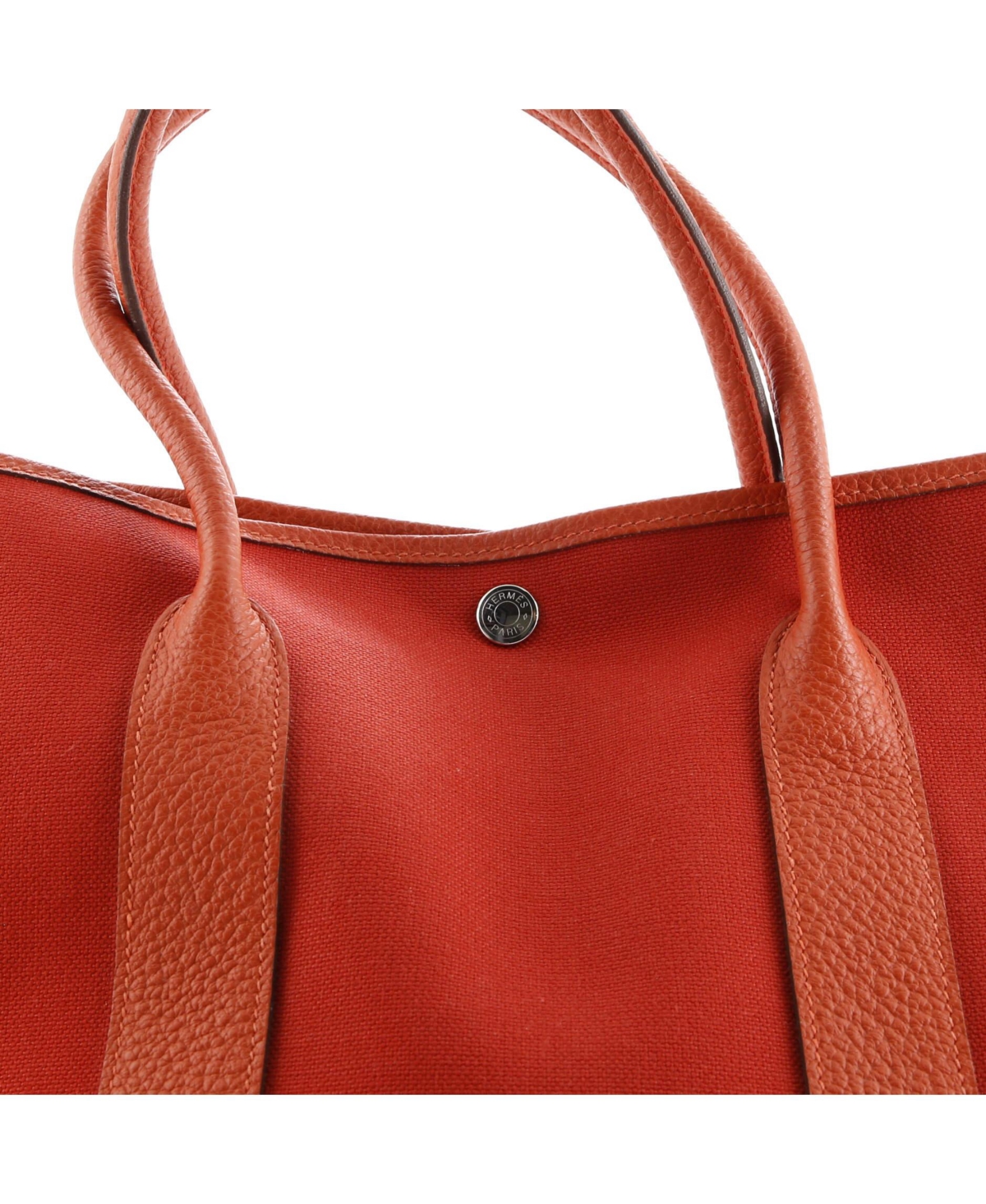 Pre-Owned HERMES 36 Garden Party Tote Toile and Leather