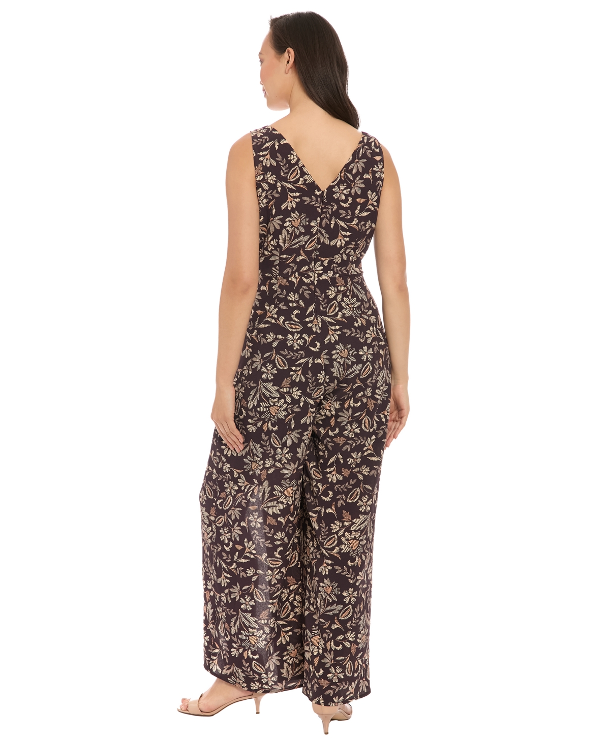 London Times Women's Walk V-Neck Jumpsuit