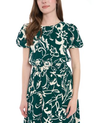 Women's Tucked-Sleeve Midi Dress