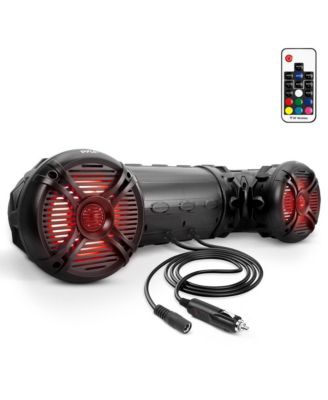 Waterproof Marine Bluetooth Powered Speakers, 800 Watt with Multi-Color LED Lights, 6.5'' for Off-Road, ATV, UTV
