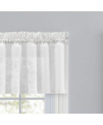 Cotton Voile 1.5" Rod Pocket Tailored Valance for Windows 86" x 15" White