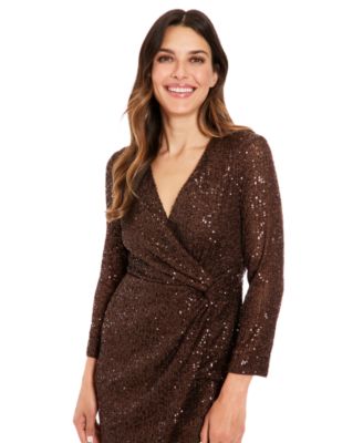 Women's V-Neck Jersey-Knit Midi Dress