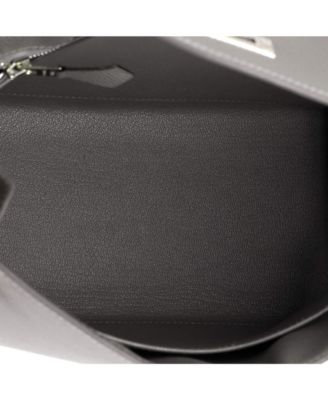 Kelly 25 Handbag Grey Epsom with Palladium Hardware