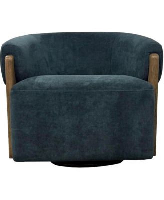 Finley - Island Teal Swivel Accent Chair Two Pack