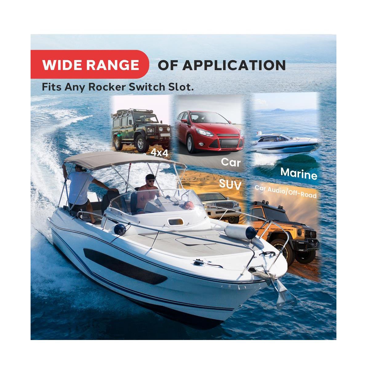 Pyle Wireless Bt Audio Controller - Waterproof Marine Receiver for Car, Truck, Boat, 4x4, PowerSport Vehicles