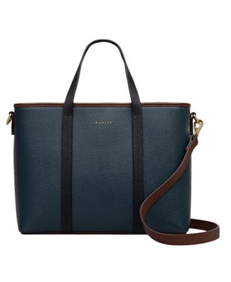 Templeton Place Saffiano Medium Zip Top Grab Satchel Bag