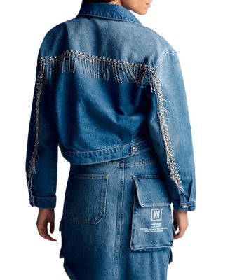 Women's Asymmetric Jean Skirt