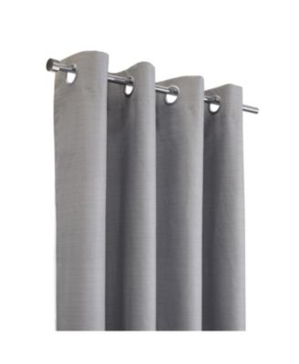 100% Polyester Mason Lightweight Texture Printed Blackout Grommet Curtain Panel 52" x 108" Silver