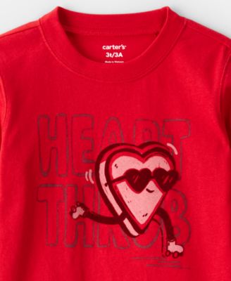 Boys' Toddler 2T-5T Valentine's Day Heart Throb Long-Sleeve Graphic T-Shirt
