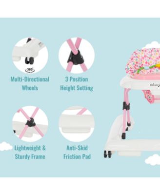 Baby 2-in-1 Ava Walker, Convertible Walker, Height Adjustable Seat, Added Back Support, Detachable-Toy, Spring Pink