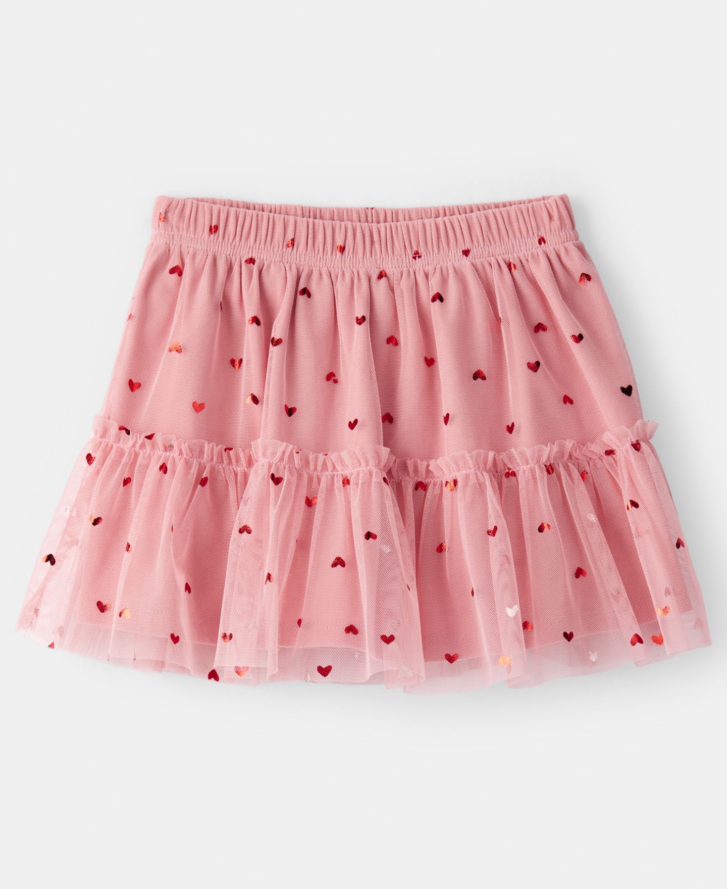 Юбка-шорты Carter's Heart Tulle Skort для девочек-малышей, цвет: Розовый — фото 1