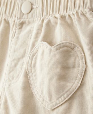 Girls' Toddler 2T-5T Heart Pocket Barrel Elastic Waistband Pants