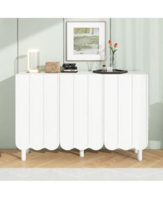 Storage Cabinet Shoe Cabinet with 5 Solid Wood Legs