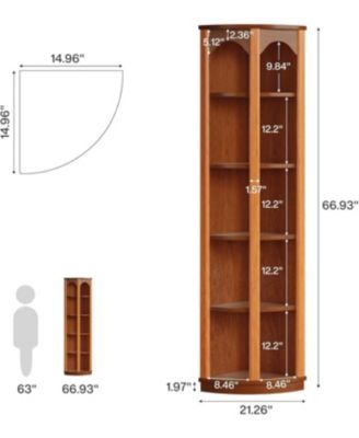 67" 1-Pc. 5-Tier Corner Kitchen Pantry Shelf with Unique Shape