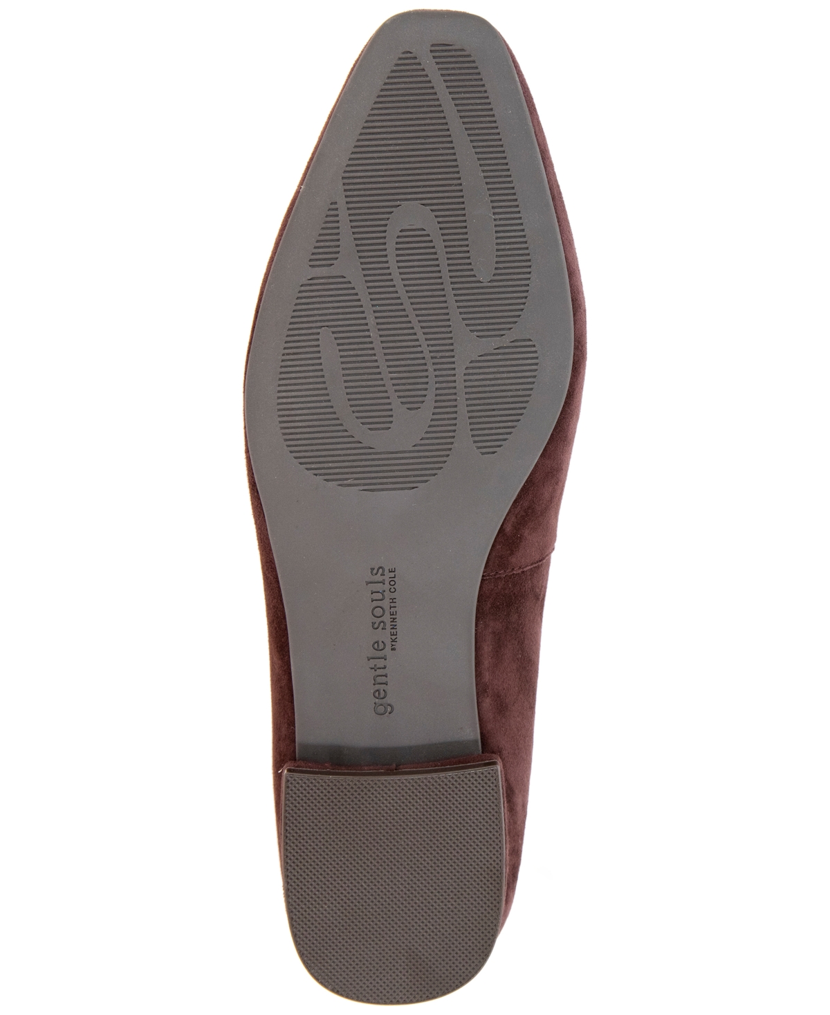 Gentle Souls Women's Hanette Square Toe Suede Flats In Burgundy