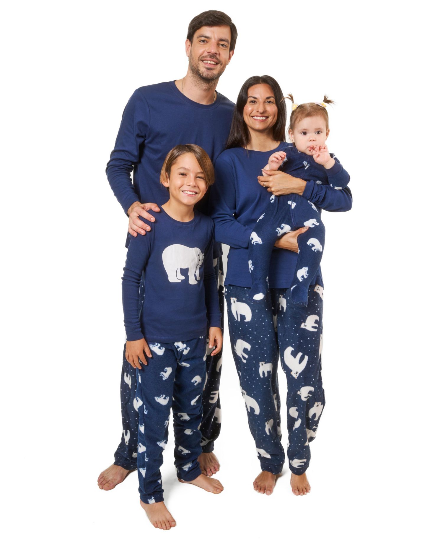 Women's Cotton Top and Fleece Pants Holiday Pajamas