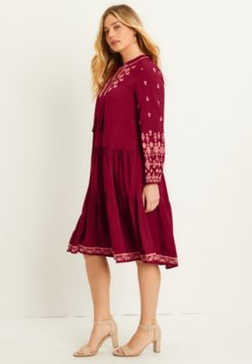 Women's June + Vie Coraline Embroidered Peasant Dress