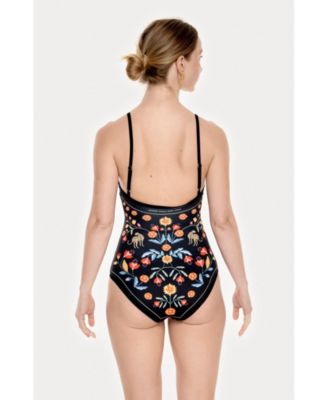 Women's Night Imagination Reversible V-Neck One-Piece Swimsuit