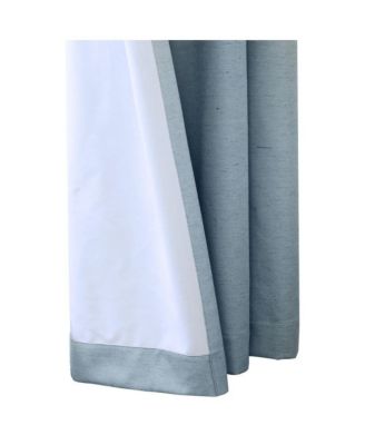 Ventura Blackout Grommet Curtain Panel Pair Frame Your Windows with Subtle Slub Textured Motif Each 78" x 84" Blue
