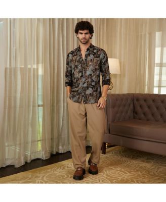 Men's Obsidian Black Impressionistic Strokes Shirt