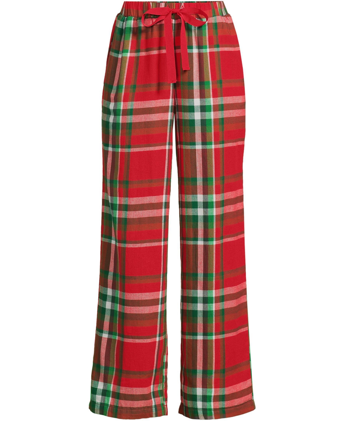 Lands' End Women's Tall Flannel Wide Leg Sleep Pants
