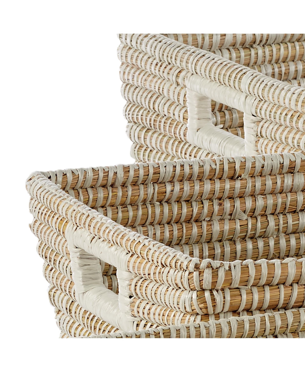 Rivergrass Rectangular Baskets With Handles Set of 3
