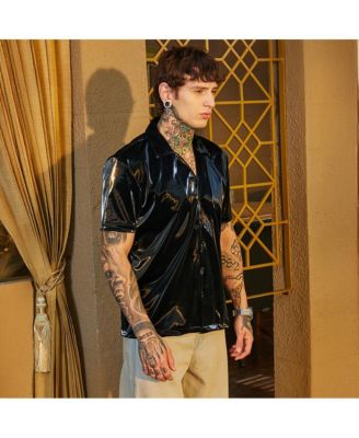 Men's Raven Black Patent Solid Shirt