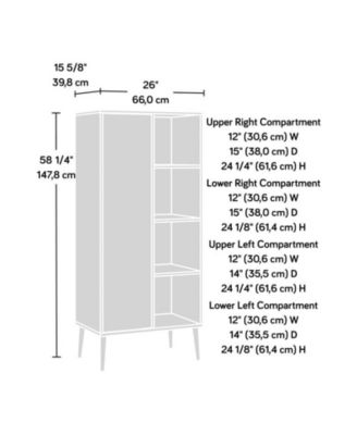 Storage Cabinet with Open Shelf
