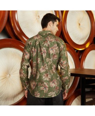 Men's Olive Green Withering-Bloom Shirt