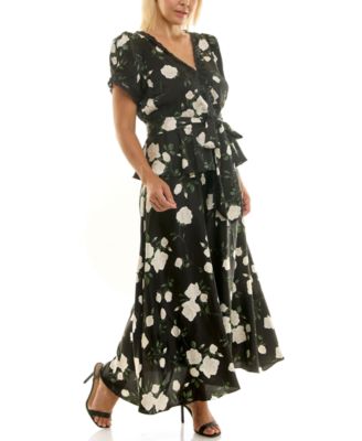 Pus Size Printed Tiered Maxi Dress