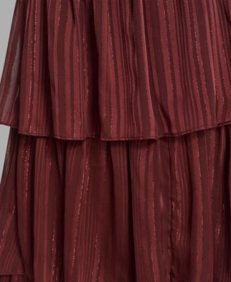 Women's Ruffle Detail Sleeveless Maxi Dress