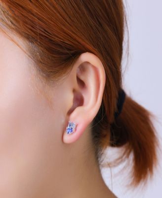 Cubic Zirconia And Crystal Earring Trio Set