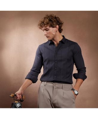 Men's Onyx Black Tactile-Panel Shirt