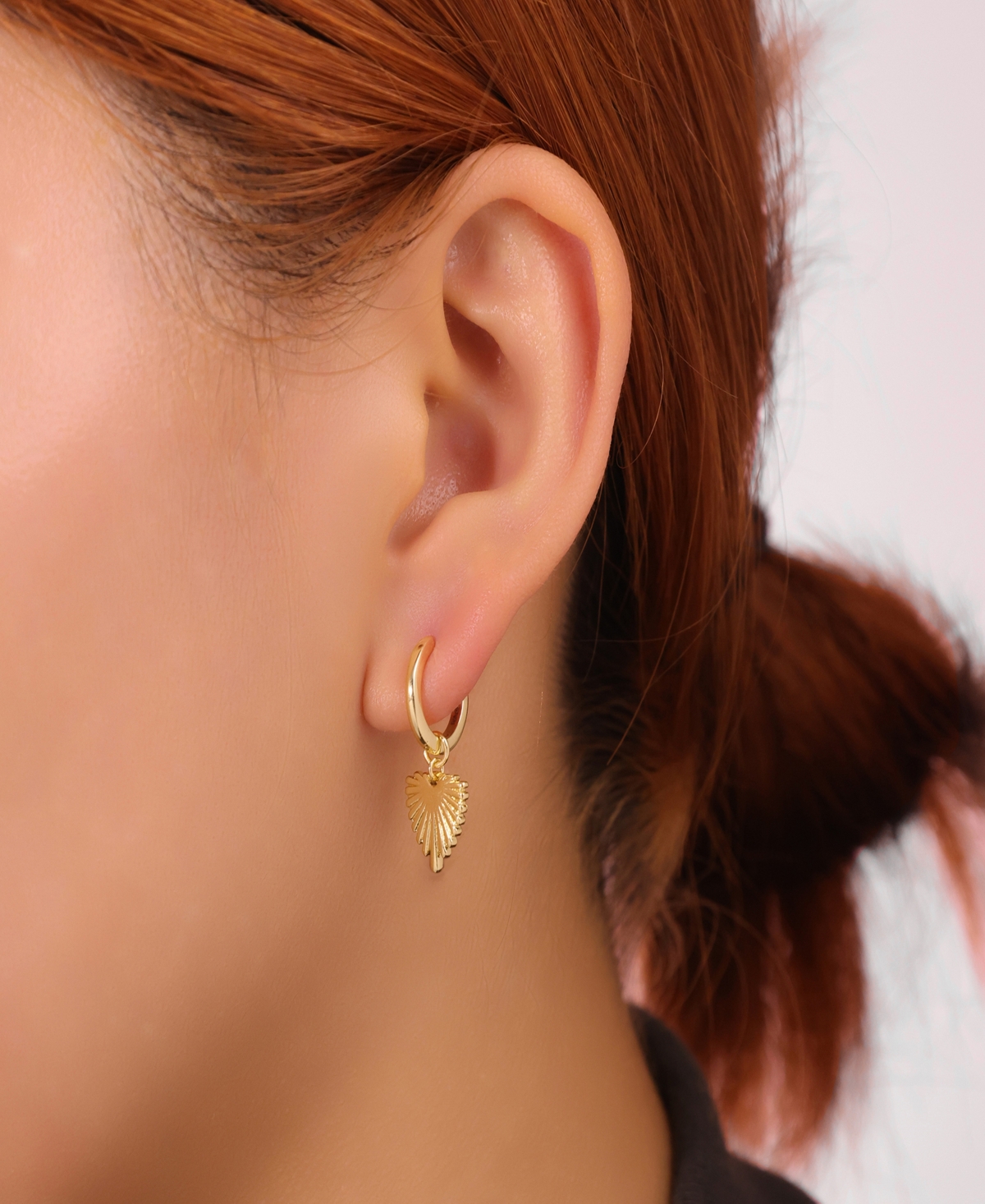 Unwritten Mother Of Cultivated Pearl Inlay Heart Post Stud, Cubic Zirconia Endless Hoop Plain Heart Endless Hoop 3Pair Ear Set