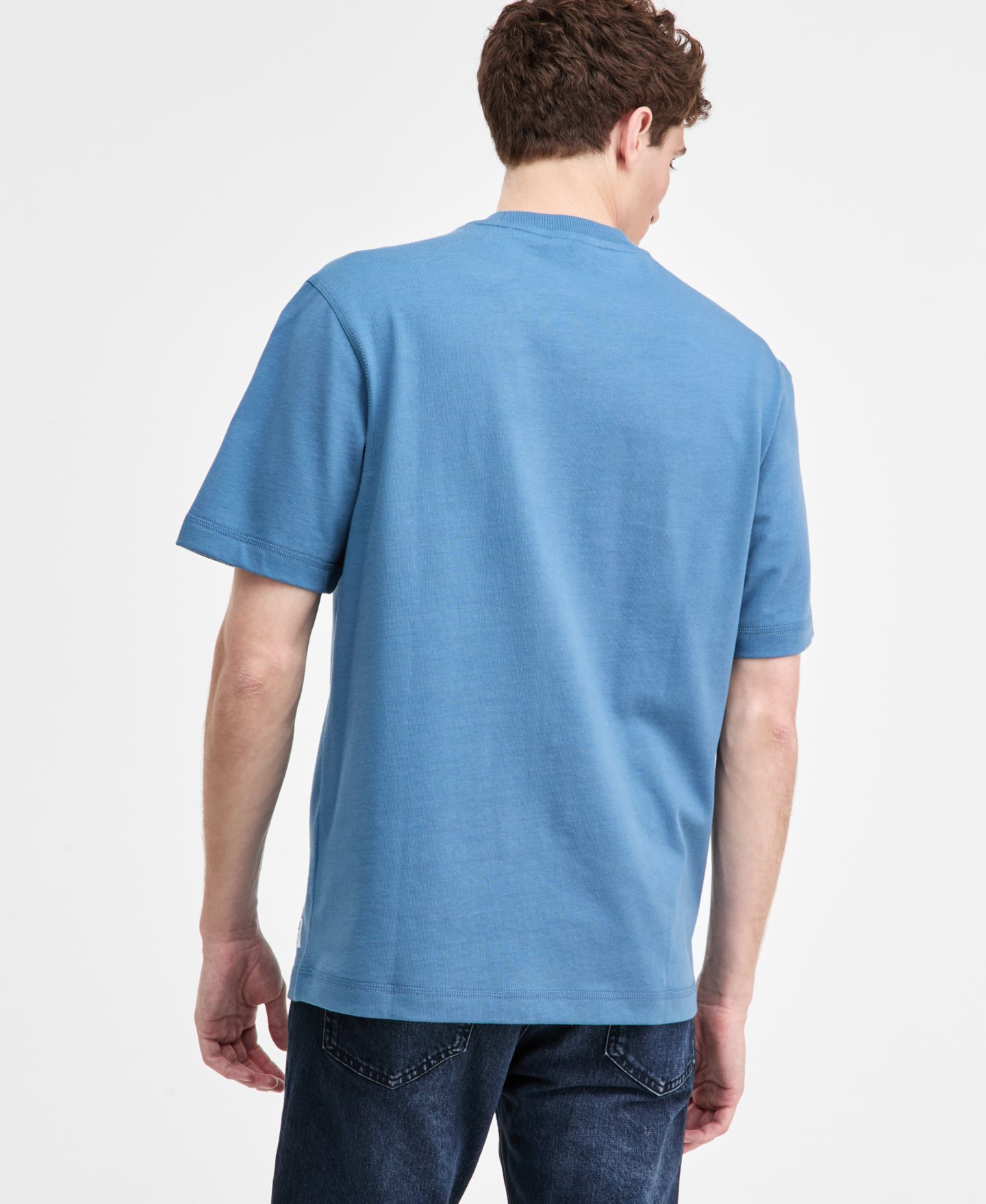 Мужская футболка Hugo Boss Nestite Cotton, цвет: Синий — фото 3