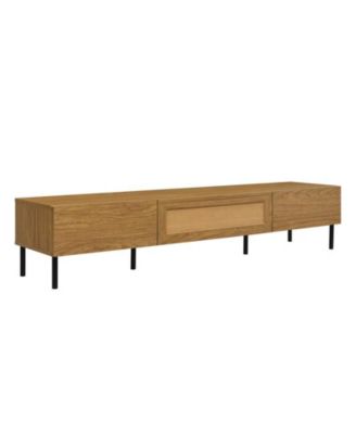 Storage Cabinet Modern Farmhouse Media TV Stand Console with Metal Legs