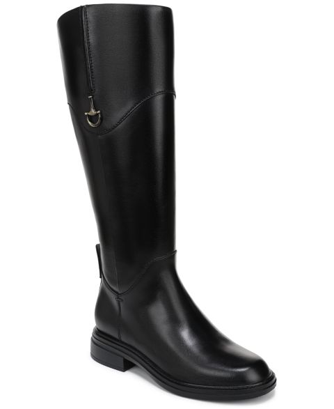 Женские ботинки 27 EDIT Naturalizer Oslo Wide Calf Tall Riding, цвет: Чёрный кожаный