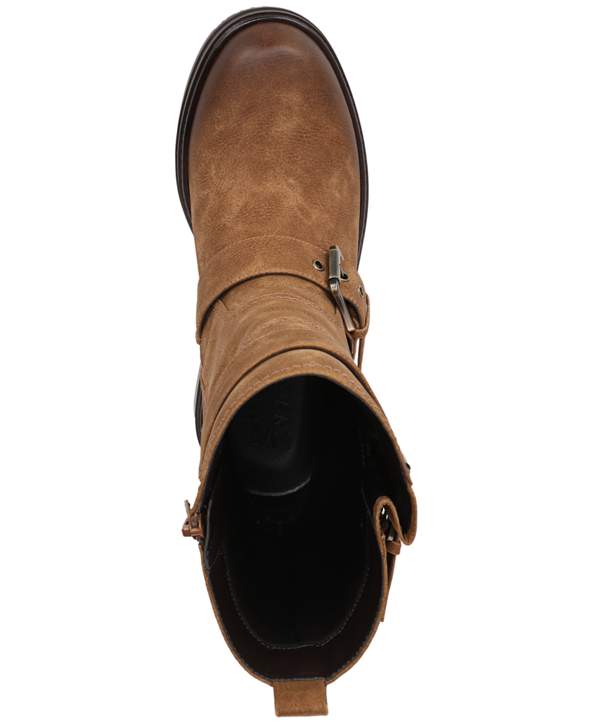 Naturalizer Women's Latoya Mid-shaft Moto Boots In Brown