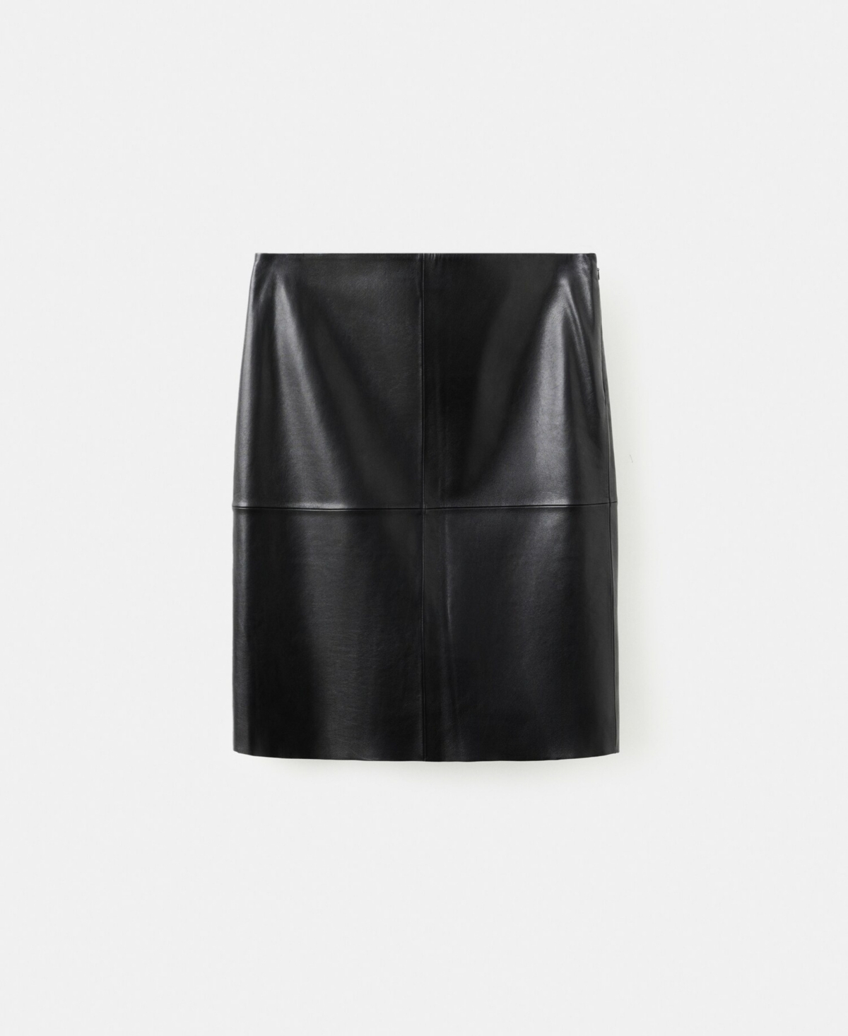Mango X Kaia Gerber Leather Pencil Skirt In Black