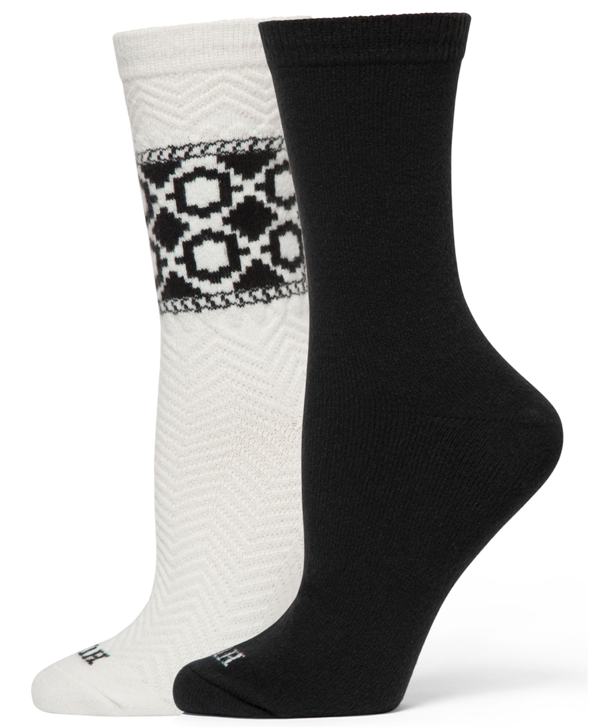 Hue Women's 2-pack Diamond Knit Crew Socks