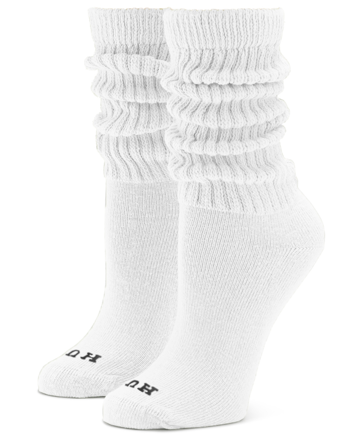 Hue Women's 4-pack Wide Ribbed Slouch Casual Socks In White