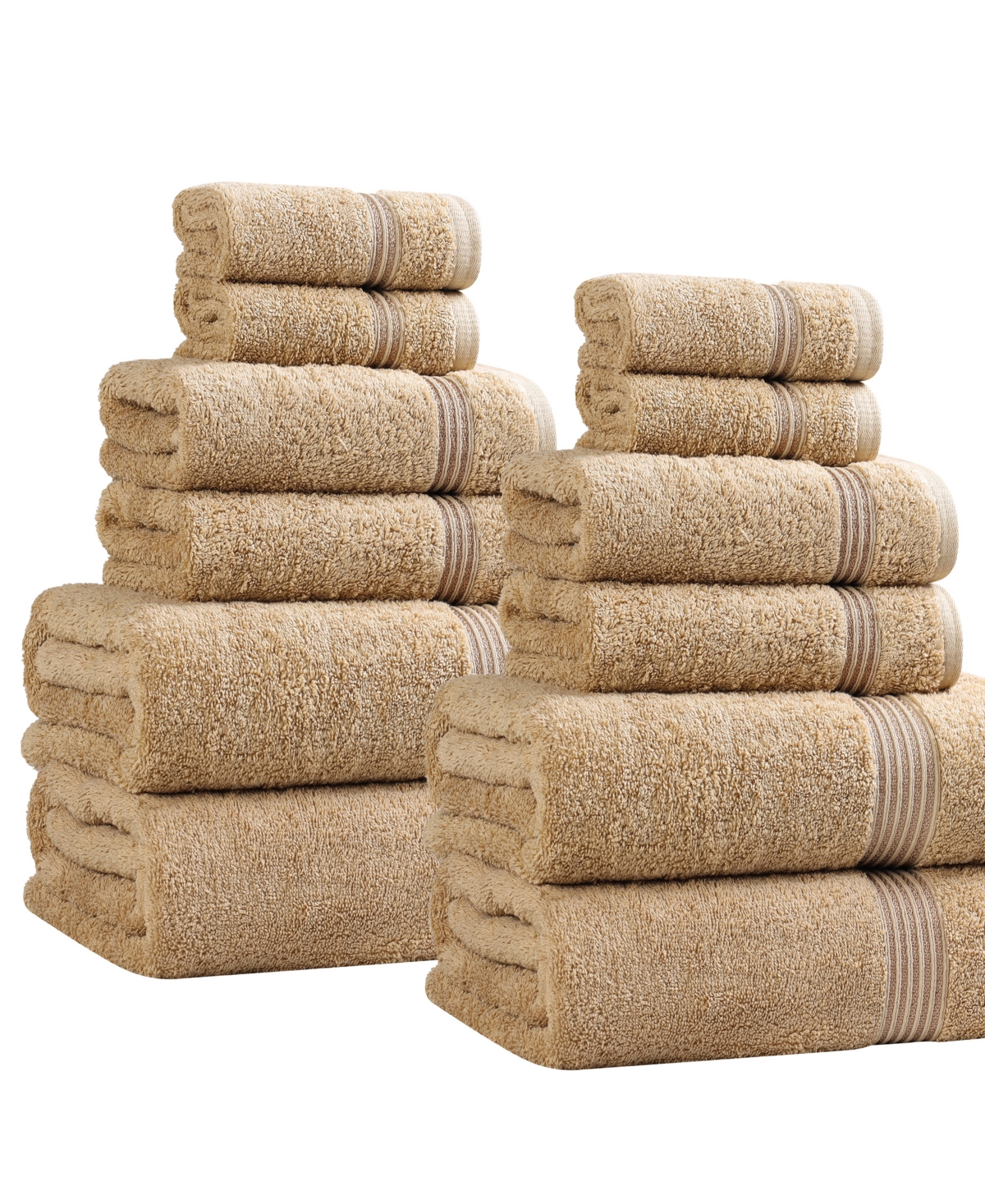 Superior Egyptian Cotton 12-pc. Towel Set In Brown