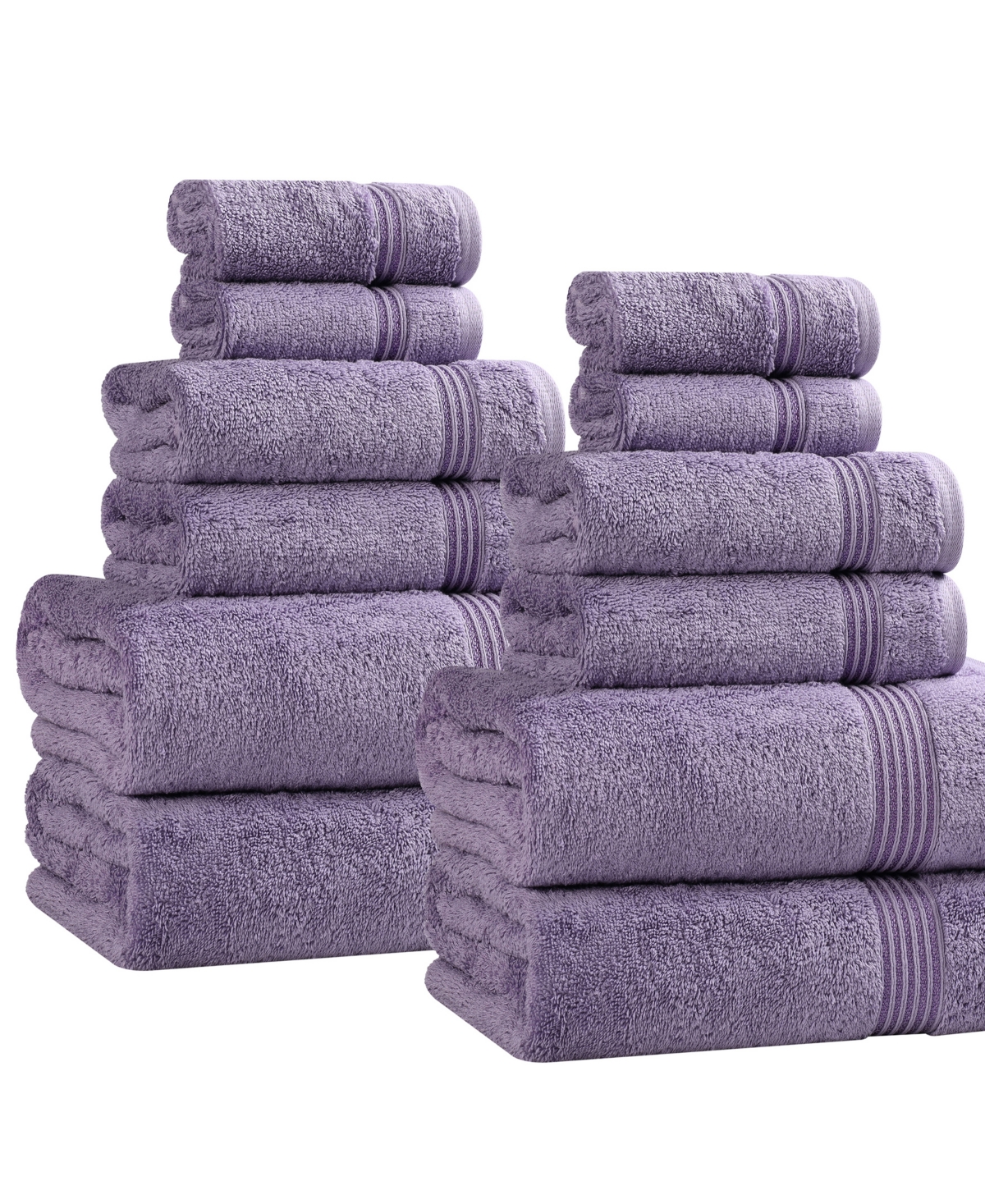 Superior Egyptian Cotton 12-pc. Towel Set In Purple