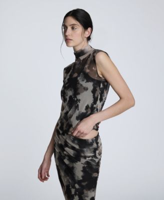 Women's Printed Mesh Interior Cami Tank