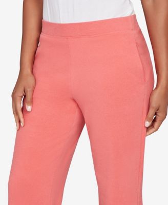 Petite Mid Rise Luxe Rib Knit Leisure Pants