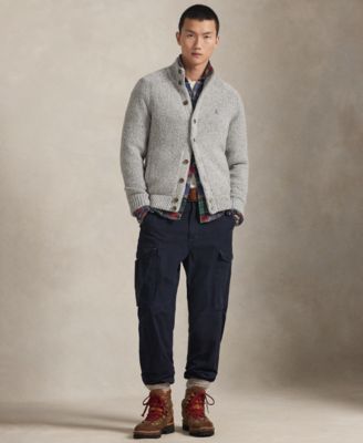 Men's Donegal Mock Neck Cardigan