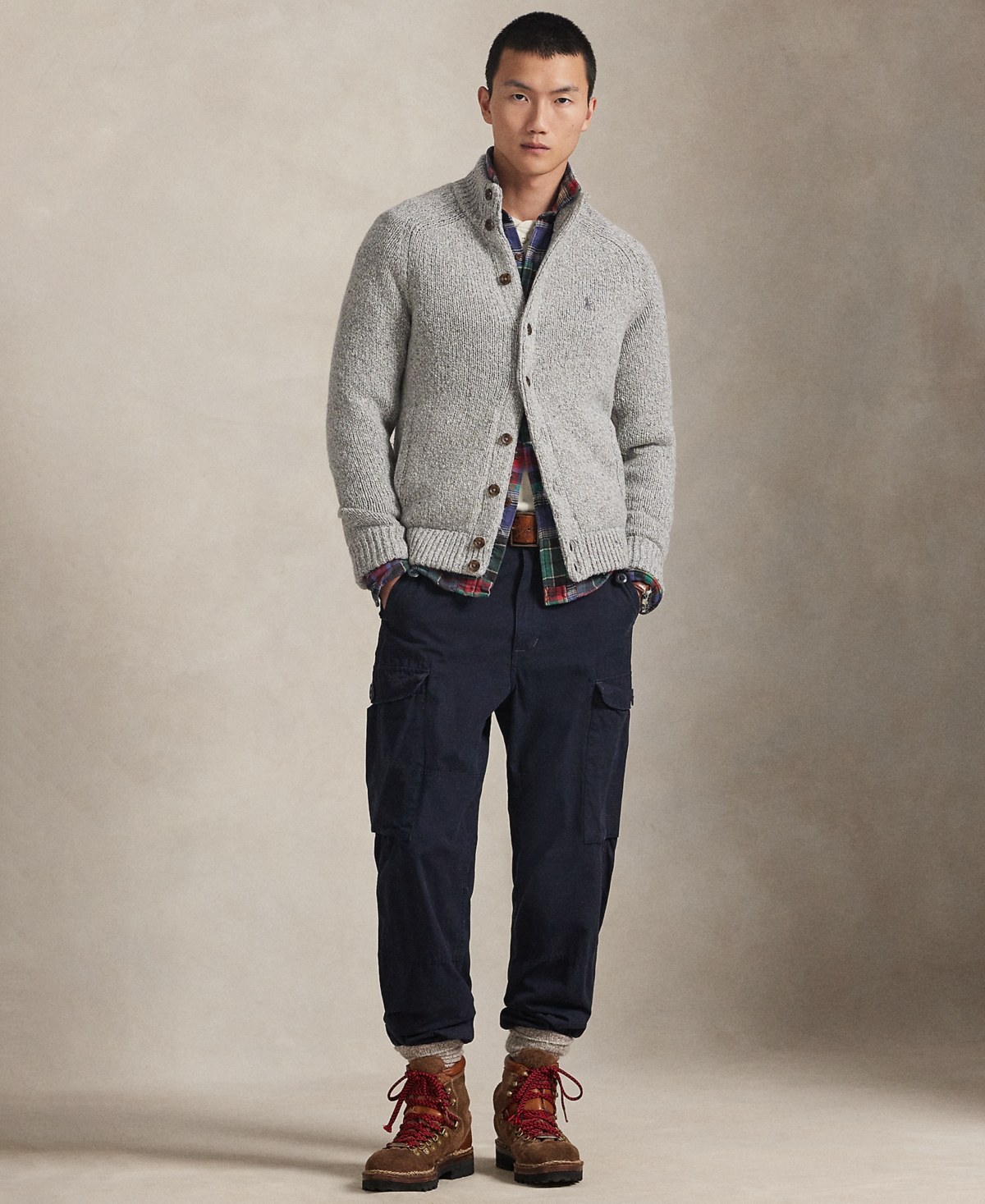 Polo Ralph Lauren Men's Donegal Mock Neck Cardigan