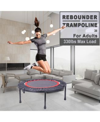 40 Inch Mini Exercise Trampoline for Adults or Kids - Indoor Fitness Rebounder Trampoline with Safety Pad